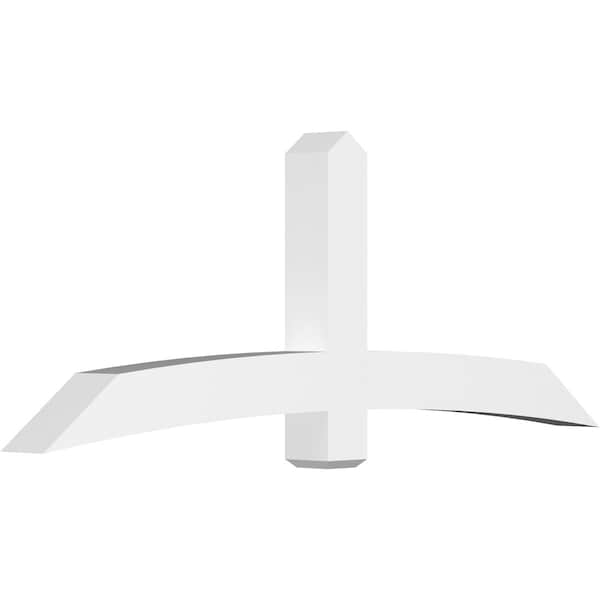 Ekena Millwork Bellingham Architectural Grade PVC Gable Bracket, 84"W x 31 1/2"H x 6"D x 6"F, 9/12 Pitch GBP084X32X0606BEL00 - main